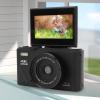 5K Digital Cameras for Photography, 75MP HD Vlogging Camera with 18X Digital Zoom, Autofocus Retro Mirrorless Camera with 3 Screen, for Travel Photography (Black) view 4