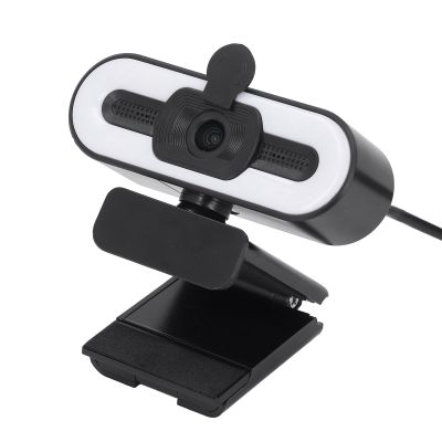 1080P HD Webcam, with 120 Wide Angle Lens, 360 Rotation, 3 Light Modes, Built in Microphone, USB Plug and Play for Desktop PC Laptop Computer