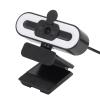 1080P HD Webcam, with 120 Wide Angle Lens, 360 Rotation, 3 Light Modes, Built in Microphone, USB Plug and Play for Desktop PC Laptop Computer view 1