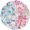 100PCS Pink & Blue Coastal Girl Stickers, Waterproof Vinyl Sea Life Decals, Ocean Beach Aesthetic Stickers for Laptop Water Bottle Journal, Cute Marine Animal & Shell Designs view 1