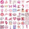 100PCS Pink & Blue Coastal Girl Stickers, Waterproof Vinyl Sea Life Decals, Ocean Beach Aesthetic Stickers for Laptop Water Bottle Journal, Cute Marine Animal & Shell Designs view 3