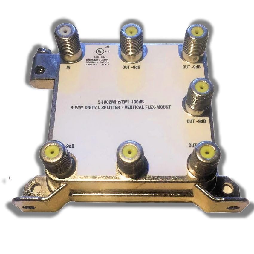 Extreme 6 Way Balanced HD Digital 1GHZ HIGH Performance Coax Cable Splitter - BDS106VF