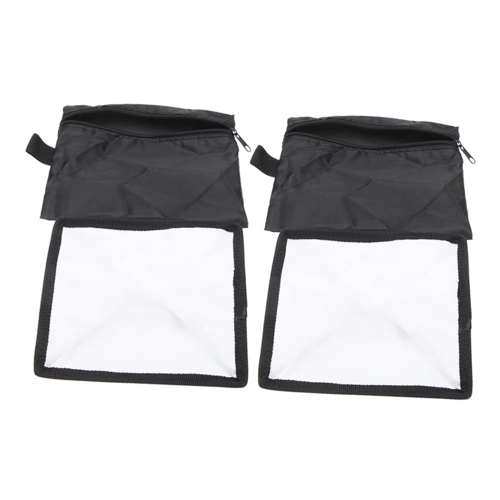 Lurrose 2PCS Foldable Diffuser Sock Light Cover for Video Photography Soft Light Design with Reflective Easy to Store and Carry Compatible with Flash Units