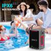 RRNUY Portable Bluetooth Speaker 60W IPX6 Waterproof Wireless Speakers with Deep Bass, TWS Pairing, DSP Stereo Sound, Led Light, Big Powerful Loud Outdoor Boombox for Home Party Camping Beach view 4