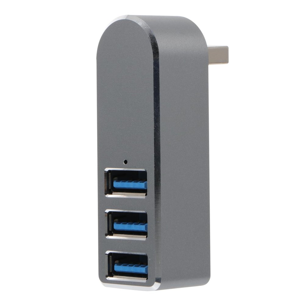 Angoily 3-Port USB Hub Adapter Swiveling Connector USB 3.0 Splitter for Laptop and Desktop Aluminum Alloy Design Compact and Portable for Data Transfer