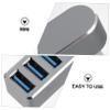 Angoily 3-Port USB Hub Adapter Swiveling Connector USB 3.0 Splitter for Laptop and Desktop Aluminum Alloy Design Compact and Portable for Data Transfer view 3