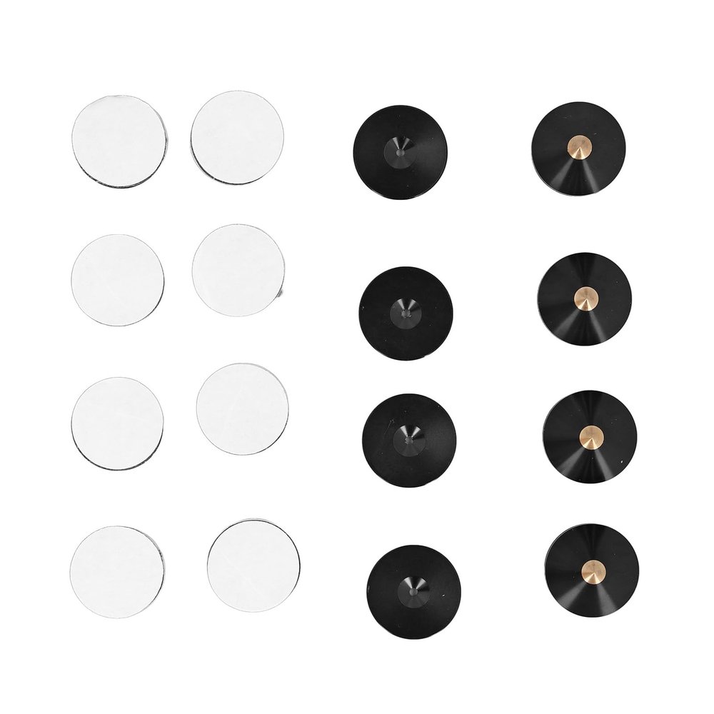 4 Set Metal Speaker Spikes Floor Protector with Isolation Stand Feet Pads for Clearer Sound and Stability