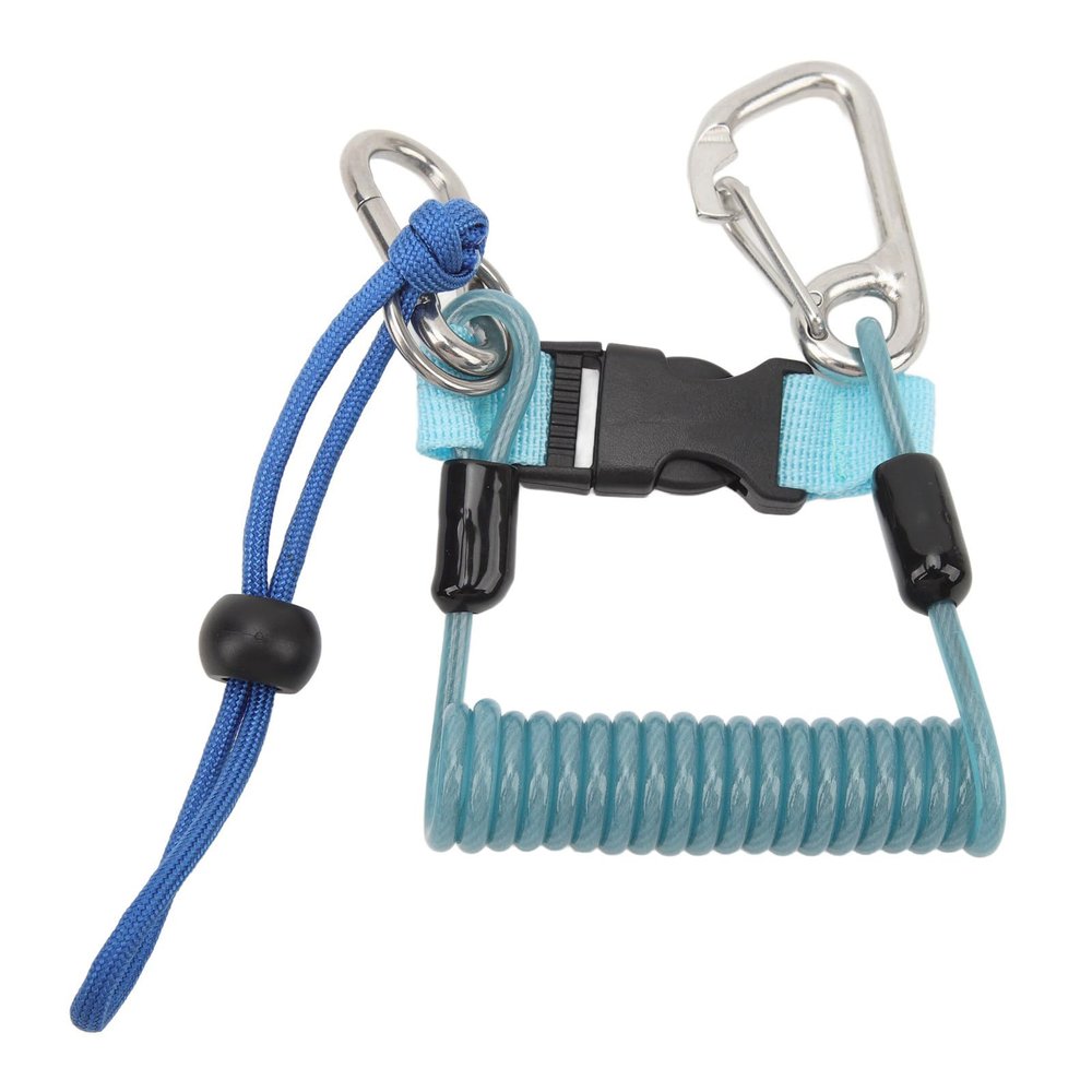 Brrnoo Hooks Diving, Diving Hook with Archery Storage Box/Cover Buckle Stainless Steel Flexible for, Outdoor Climbing (Blue)
