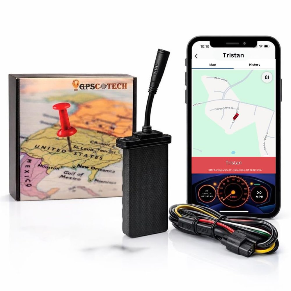 GCTECH 12 Wired GPS Tracker for Cars - Hardwired, First 3 Months Free, No Risk, No Commitment. 10s Real-Time 4G Tracking, Instant Alerts, 1 Year History, Global Coverage from $4.99/Month