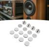 4 Set Aluminum Alloy Speaker Isolation Feet with Vibration Absorber Spike for CD DVD Player Amplifier Improves Sound Quality and Reduces Noise Interference (Silver) view 4