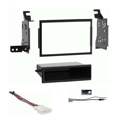 Single & Double DIN Car Stereo Install Kit Compatible with Frontier S Trim for 2012 with Non Factory Amplified Systems