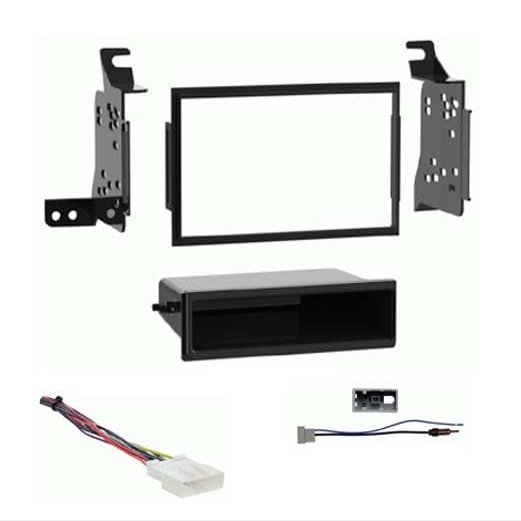 Single & Double DIN Car Stereo Install Kit Compatible with Frontier S Trim for 2012 with Non Factory Amplified Systems