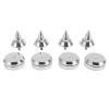4 Set M6 Thread Silver Aluminum Alloy Speaker Isolation Spike Pad Feet for CD DVD Player Amplifier Vibration Damping, Install view 1