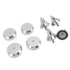 4 Set M6 Thread Silver Aluminum Alloy Speaker Isolation Spike Pad Feet for CD DVD Player Amplifier Vibration Damping, Install view 2