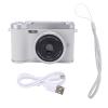 Teens Digital Camera, 48MP HD Dual Lens Auto Focus 8X Digital Zoom Compact Camera with Multiple Stickers, Auto Beautification for Photography, Travel, and Parties (Silver) view 1