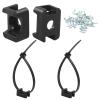 100 PCS Cable Tie Mounts with 100 Cable Ties & Screws(Total 300 PCS), 6 Inch Saddle Type Nylon Zip Tie Base Kit, Wire Management Clips for Baseboard, Wall, Desk (Black) view 2