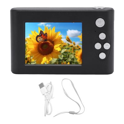 48MP 8X Zoom Digital Camera with IPS Screen, Anti Shake, Auto Focus, Compact Camera for Travel, Selfie Mirror (Black)