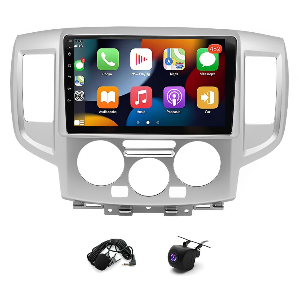 4G+64G Android 13 Car Stereo Radio for Nissan NV200 2013-2019 with Wireless Carplay/Android Auto, 9Inch Double Din Touch Screen Radio with GPS, Mirror Link, Bluetooth,WiFi,DSP,FM/RDS,SWC,Backup Camera