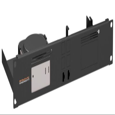 Rackmount.IT RM-AP-T2 Rack Mount Kit for Apple Mac mini M4 Mac Minis - 1.3U, Front Ports, Signal White Steel (RM-AP-T2)