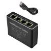 1 in 4 Out RJ45 Gigabit Ethernet Splitter 1000Mbps LAN Network Internet Adapter for IP Cameras Desktop PC view 1