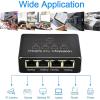 1 in 4 Out RJ45 Gigabit Ethernet Splitter 1000Mbps LAN Network Internet Adapter for IP Cameras Desktop PC view 2
