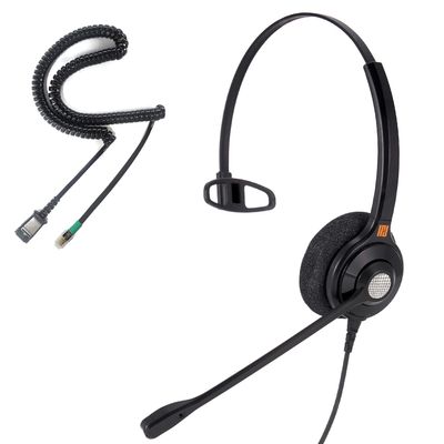IPD Phone Headset for Office and Call Center Wired QD to RJ9 IPH-210 monaural-Compatible with with Yealink SIP, Grandsteam, Sangoma, +Ooma and LG landline Phones
