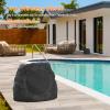 Outdoor Speakers Solar Powered & USB-C Charging, Rock Speaker TWS Pairing Wireless Outdoor Speaker Bluetooth 5.3, LED Light Show, Waterproof, ideal for Backyard BBQ, Garden, Poolside(2-Pc,Black) view 3