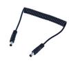 DC 5.5MM x 2.1MM Male to Male Plug Power Adapter Cable DC Power Coiled Extension Cable for LED Strip,CCTV,Car,Security Camera,Etc (1 Pack) view 1