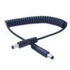 DC 5.5MM x 2.1MM Male to Male Plug Power Adapter Cable DC Power Coiled Extension Cable for LED Strip,CCTV,Car,Security Camera,Etc (1 Pack) view 2