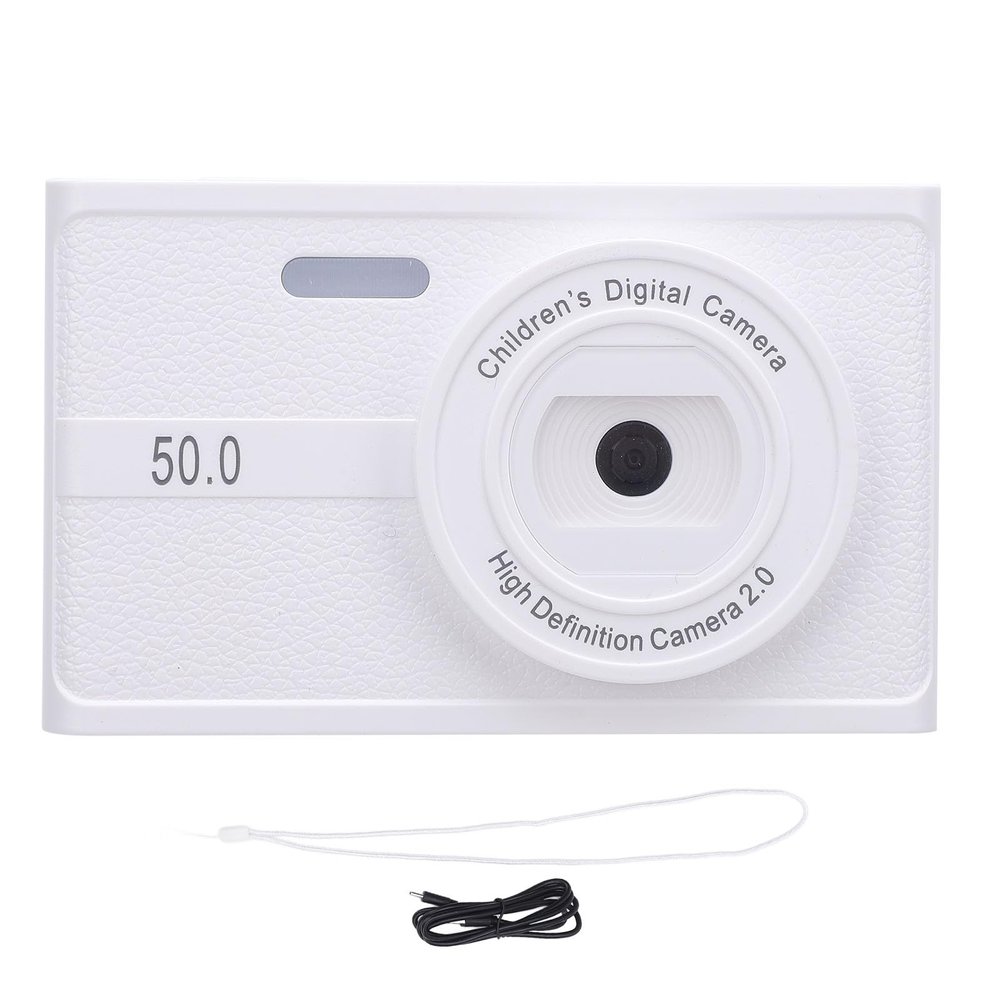 48MP 1080P HD Camera with 8X Zoom, Easy to Operate, Multi Functions, Compact Design, for Photography Recording, for Travel, Gatherings, Weddings (White)