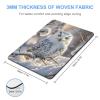 Square Mouse Pads Winter White Owl Mouse Pad for Computers Laptop Desk Washable Mousepad Non-Slip Mouse Mat with Rubber Base Laptop Mousepads 8.7 X 7.1 X 0.1 Inch view 2