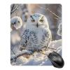 Square Mouse Pads Winter White Owl Mouse Pad for Computers Laptop Desk Washable Mousepad Non-Slip Mouse Mat with Rubber Base Laptop Mousepads 8.7 X 7.1 X 0.1 Inch view 3