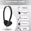 Yoley Classroom Headphones Bulk 50 Pack Class Set for School Students Kids and Adult -Sturdy Wired 3.5mm Plug (Black, 50 Pack) view 3