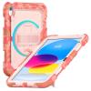 Gylint Case for iPad (A16) 11th/10th Generation 11''/10.9'' 2025/2022, Shockproof 360 Rotating Hand Strap & Kickstand Protective Cover with Screen Pencil Holder for iPad 11th Gen Camo Pink view 1