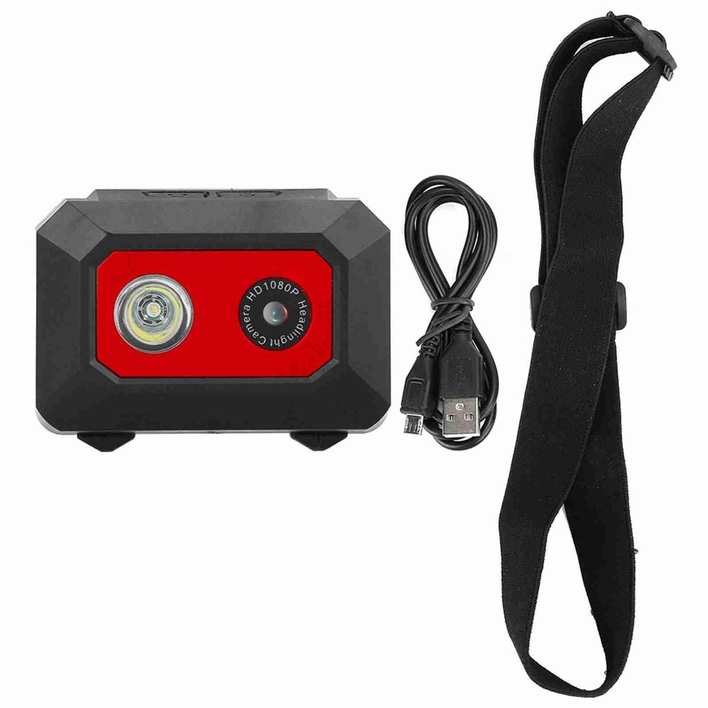 Super HD 1080P Sports Action Camera with Head Mount, Mini DV Camcorder for Car Home Outdoor Sports, 120 Wide Angle Night Visual Perception, 6 Hours Endurance, Cycle Recording, 3 (Black Red)