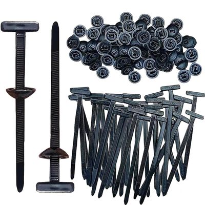 Nylon Universal Cable Tie Buckle, New Heavy Duty Self-Locking Nylon Zip Ties Holder, UV Resistant Zipties with Pin & Button Design, Multipurpose Plastic Cable Ties Tool for Car Daily Auto Fixing (50)