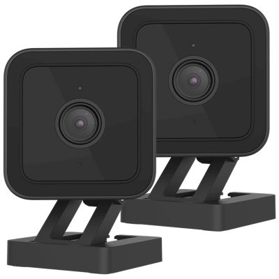 Cam v3 2 Pack, 1080p Plug-in Smart Security Camera, Color Night Vision, Motion Detection, 2-Way Audio, Compatible with Alexa, Google Assistant, Cloud & SD Card Storage, Indoor/Outdoor, Wired, Black