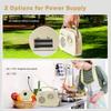 Portable am fm Bluetooth Radio shortware Solar Radio Outdoor Radio Speaker Solar Wireless radios with X bass,Emergency flashlingt,suport USB/TF Player for Home/Outdoor/Travel (Cream) view 2