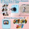 Kids Camera Instant Print, 1080P HD Dual-Lens Selfie Digital Camera with 5 Printing Paper Rolls & 32G TF Card, for Children, Portable Toddler Toy for Age 3-12 Boys & Girls (Blue) view 3