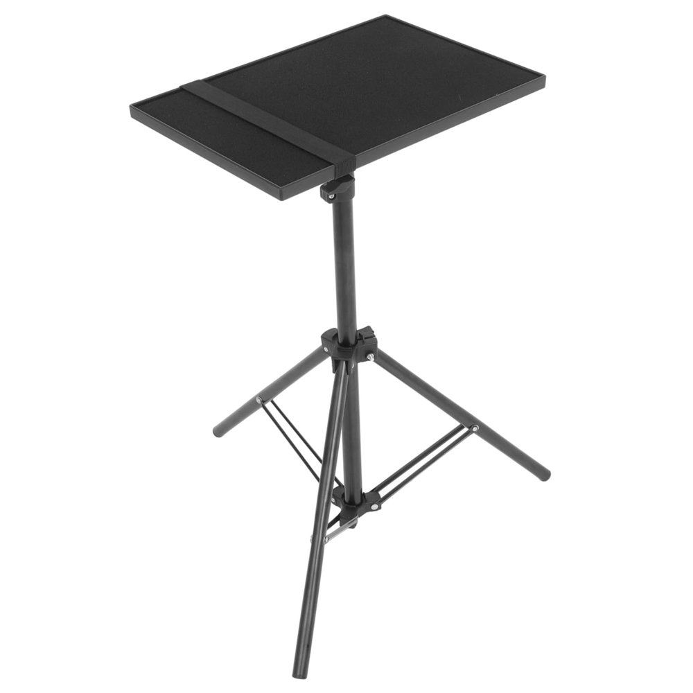 DOITOOL 1Pc Aluminium Alloy Tripod Stand for Projectors and Laptops Height Durable Storage Rack for Musicians Teachers and Performers Black