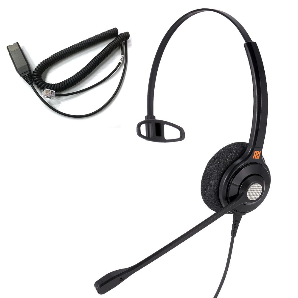 IPD Phone Headset for Office and Call Center Wired QD to RJ9 IPH-210 monaural-Comapatible with Avaya 1608 1616 9601 9608 9611 9611G 9620 9621 9630 9631 9640 9641 9650 9670 J139 J159 J169 J179