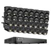 ANNKE 2MP Security Camera System, 32CH 3K Lite DVR Recorder with AI Motion Detection, 16x 1080P Add-on Wired Bullet Cams, 16x 2MP Turret Cams, Smart Dual Light, IP67, 3.6mm Lens, NO Hard Drive, Black view 1