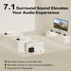 ULTIMEA 7.1ch Sound bar with Wireless Subwoofer, Virtual Surround Sound System for Smart TV, 4 Wired Surround Speakers, 410W Peak Power, App Control, Home Theater Sound System Poseidon D70, 2025 Model view 3