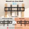 Heavy Duty Fixed TV Wall Mount for 48-150 Inch Large TVs up to 330lbs & 900x600mm VESA, Low Profile Slim TV Mount Bracket, Fits 16"/18"/24"/32" Wood Studs, for Most 65+ 75+ 85 86 90 98 100 120 150 TV view 3