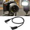 Micro Traders 2pcs 3.5mm Plug to Male Flash PC Sync Cord Cable 30CM for Studio Photography view 3