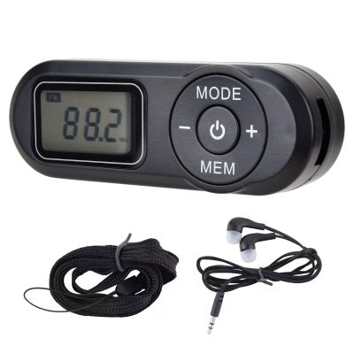 Mini Digital Tuning Portable Radio with Headphones, Digital Tuning LCD Display Pocket Radio for Walking Jogging
