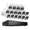 ANNKE 2MP Security Camera System, 16CH 3K Lite DVR Recorder with AI Motion Detection, 8X 1080P Add-on Wired Bullet Cams, 8X 2MP Turret Cams, Smart Dual Light, IP67, 3.6mm Lens, No Hard Drive, White view 1