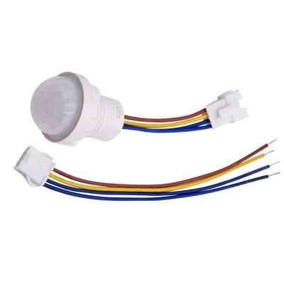 SRDRK AC 12V 24V DC 110V 220V Pir Infrared Motion Automatic Sensor Detector Light Switch IR Human Body Induction Indoor Outdoor Lamp(100-240V AC)
