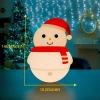 Colorful Life Snowman Silicone Night Light, Rechargeable Pat-Activated LED Lamp, Soft Ambient Bedside Light for Kids Bedroom & Nursery, Cute Ideal Gift for Christmas & Holidays view 3