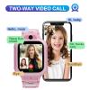 4G Kids Smart Watch GPS Tracker - Smartwatch with Two Way Call Video Calling Voice Chat SOS Class Mode Stopwatch Pedometer Games Wi-Fi Touch Screen Alarm Clock Smartwatches for Boys Girl (Pink) view 2